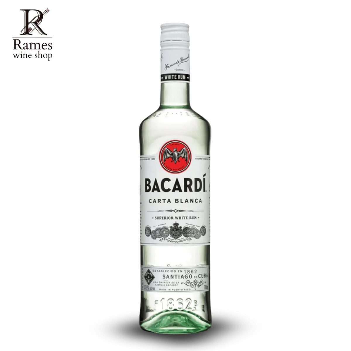 BACARDI Carta Blanca Light Rum 750ml - Indonesia - Rames Wine Shop