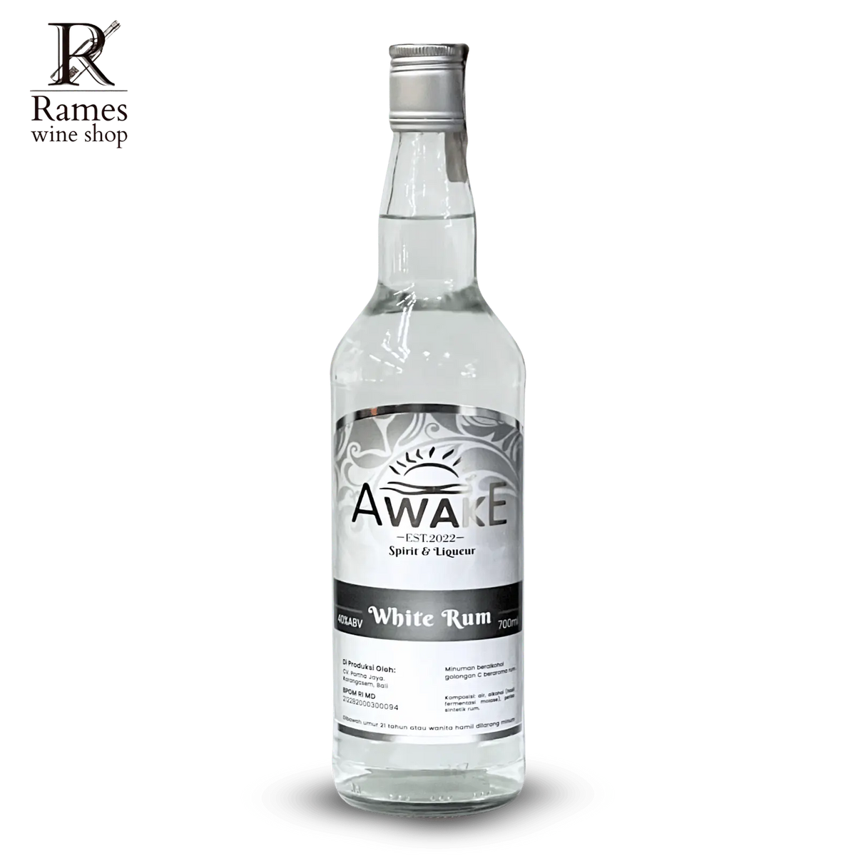 AWAKE White Rum 700ml - Indonesia - Rames Wine Shop