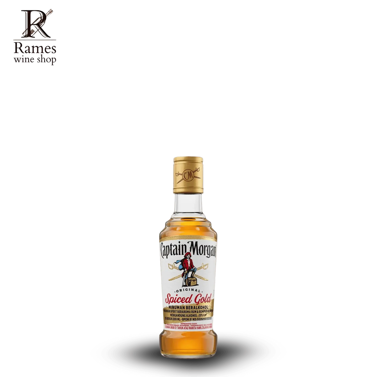 CAPTAIN MORGAN Spiced Gold Rum 200ml - Indonesia - Rames Wine Shop