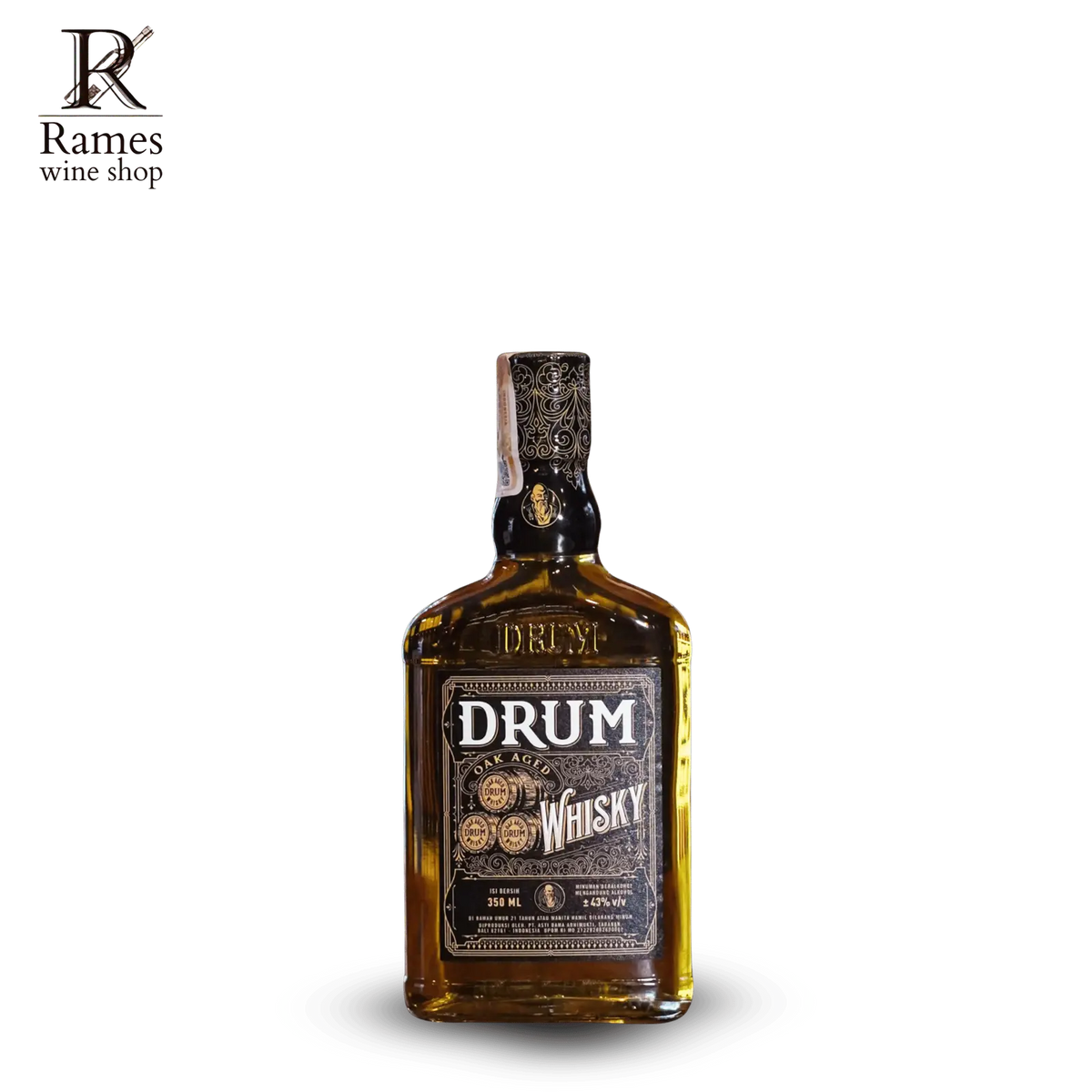 DRUM Black Label Whisky 350ml - Indonesia - Rames Wine Shop