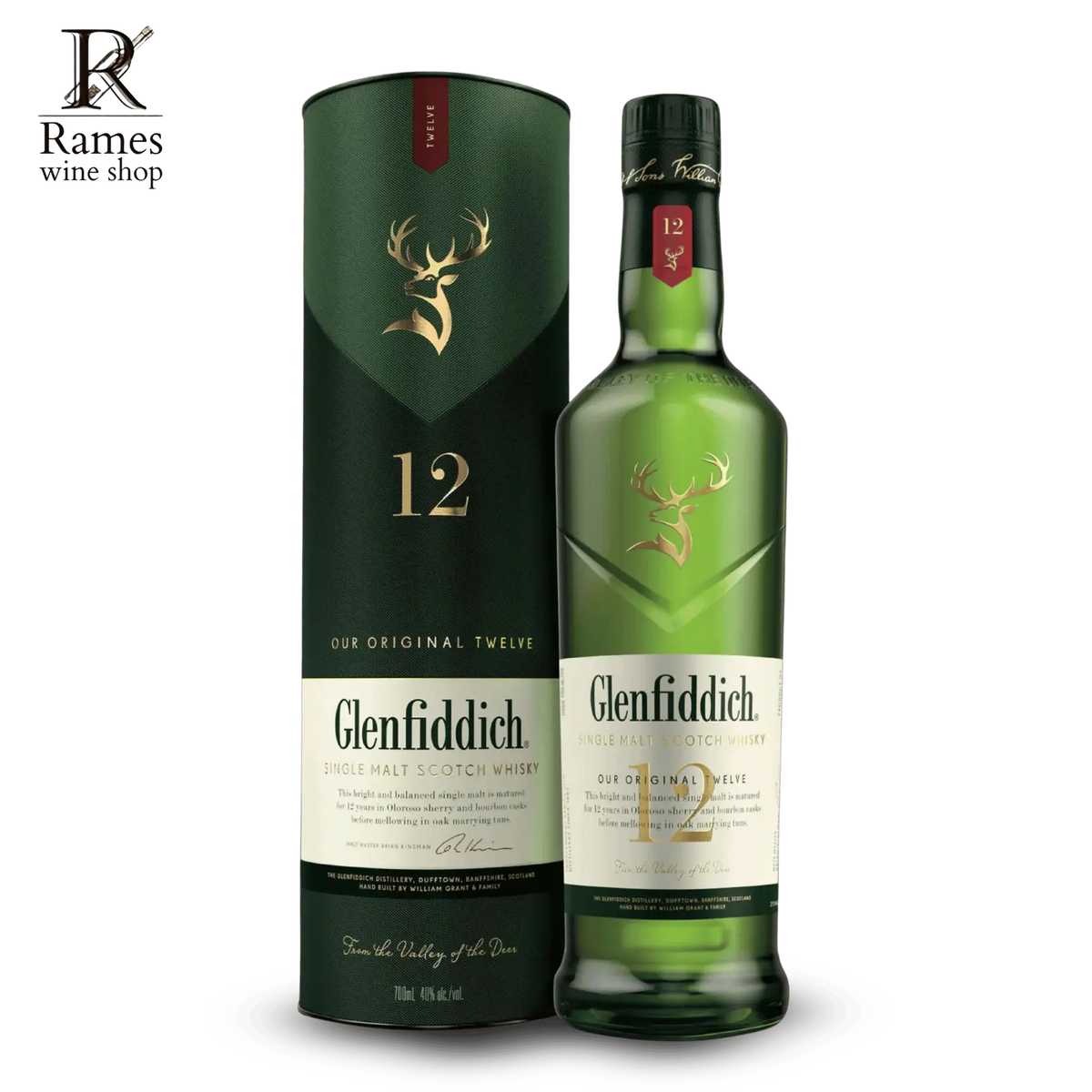 GLENFIDDICH 12YO Scotch Whisky 700ml - Scotland - Rames Wine Shop