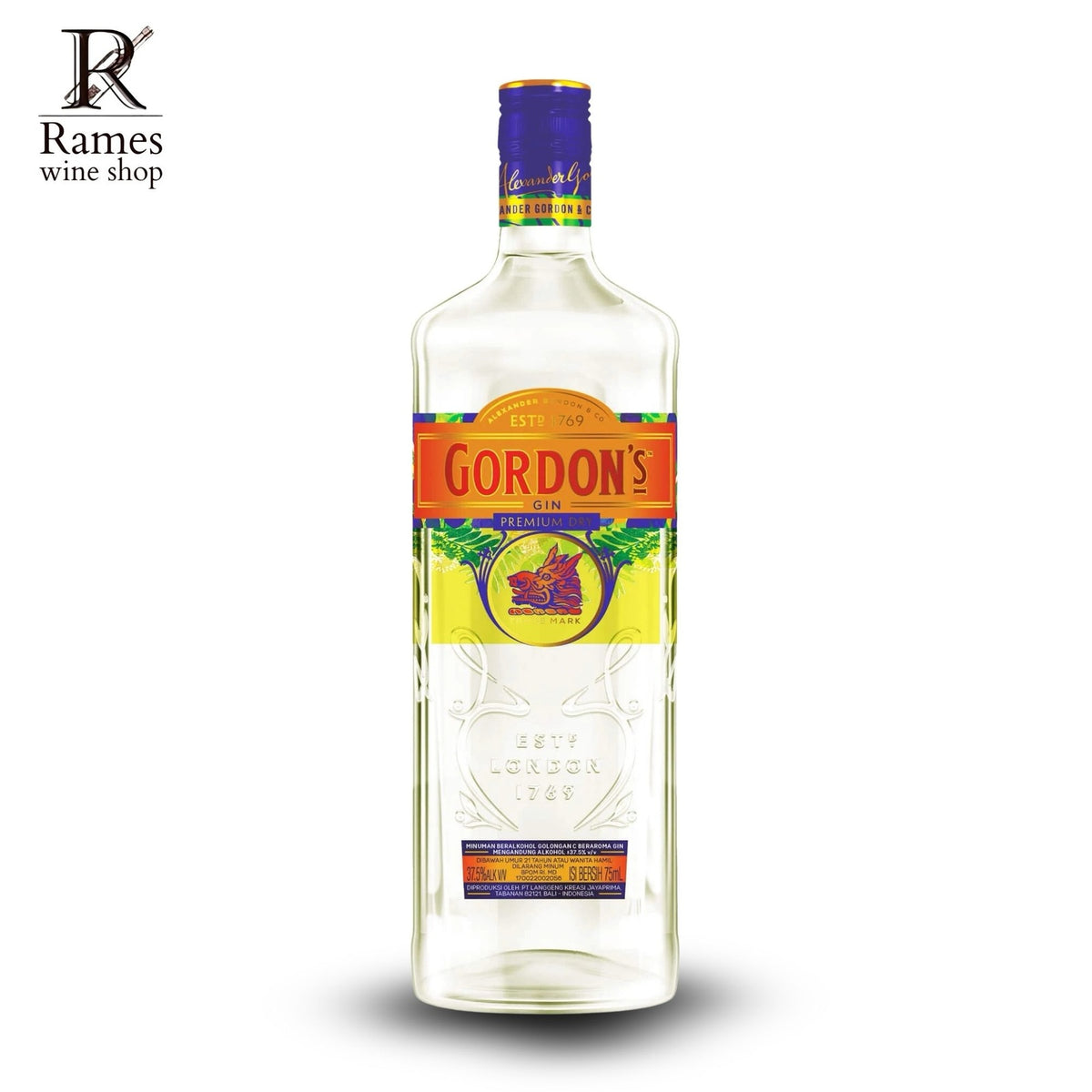 GORDON'S Dry Gin 750ml - Indonesia - Rames Wine Shop