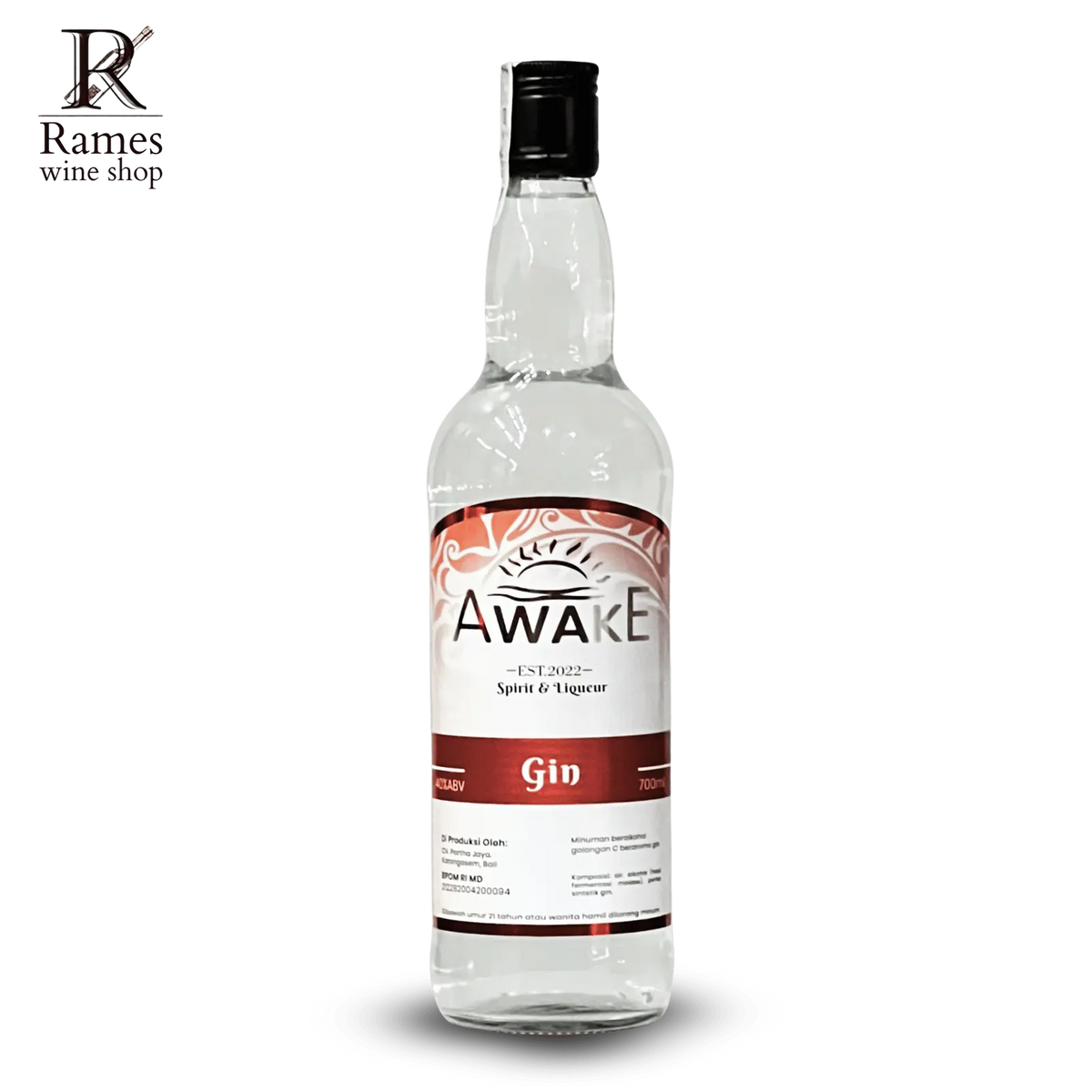 AWAKE Gin 700ml – Indonesia - Rames Wine Shop